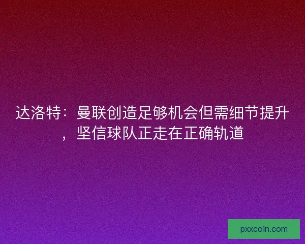 达洛特：曼联创造足够机会但需细节提升，坚信球队正走在正确轨道